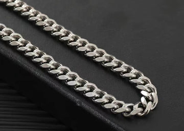 silver cuban link chain