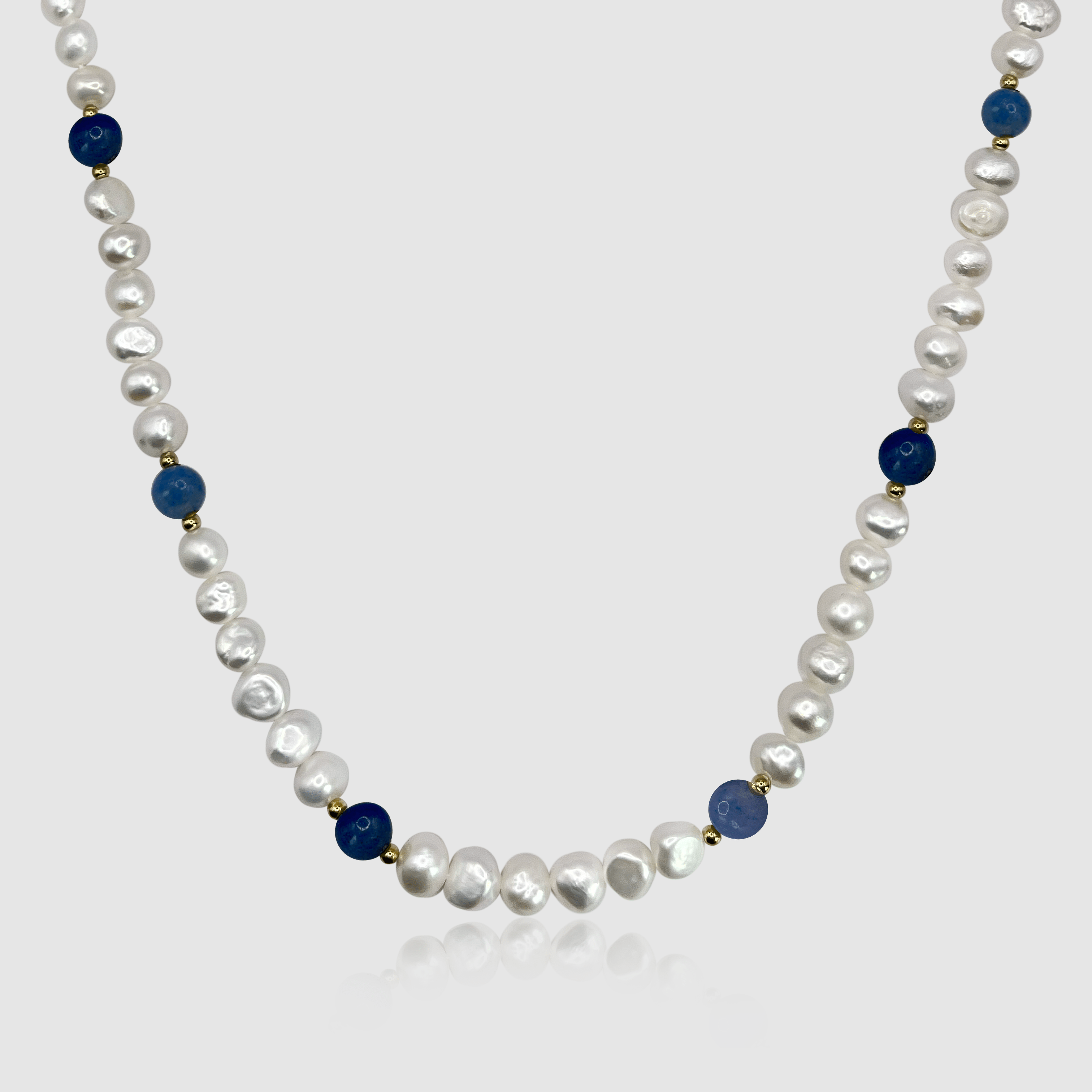Elisa Gold Pendant Necklace in Cobalt Blue Mosaic Glass | Kendra Scott