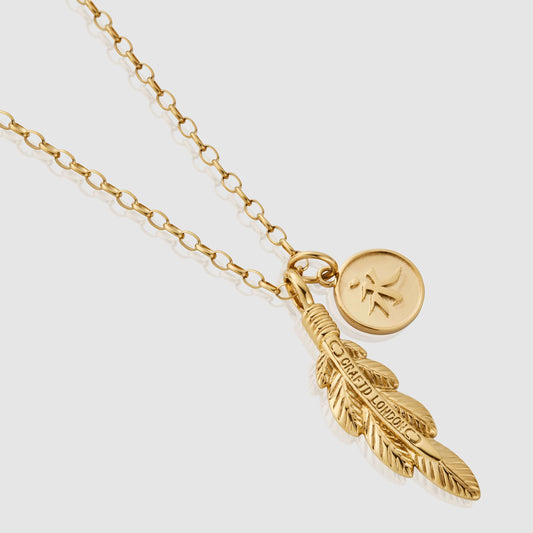 Gold Forever Feather Pendant