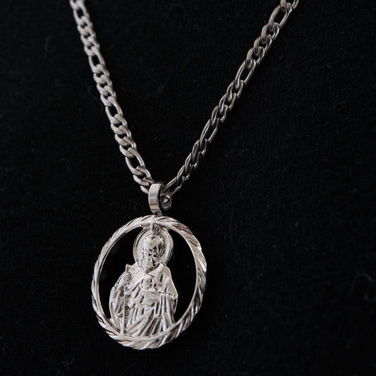 Silver St. Jude Pendant Necklace