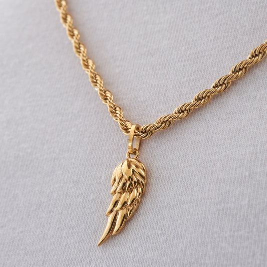 Gold Wing Necklace Pendant