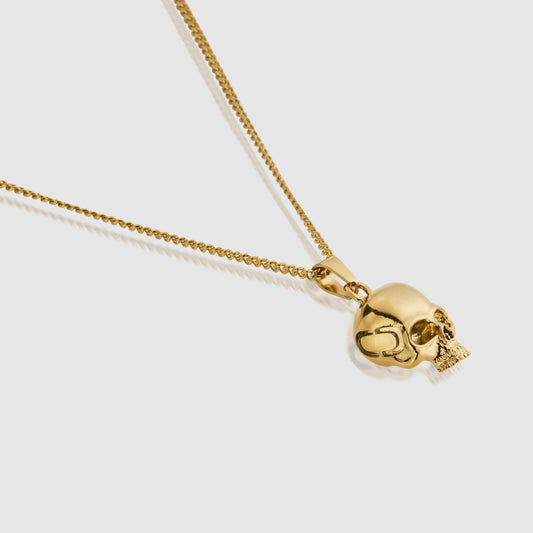 Gold Skull Pendant Chain