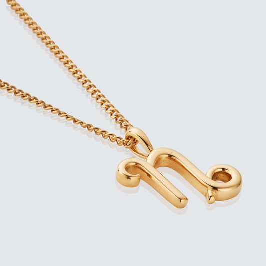 Gold Capricorn Pendant Necklace