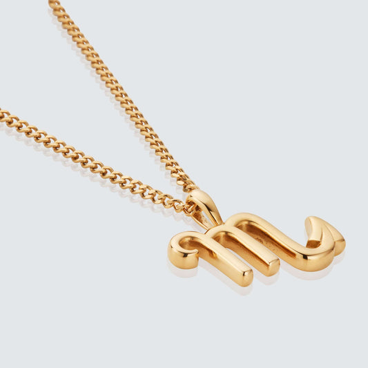 Gold Scorpio Zodiac Pendant Necklace