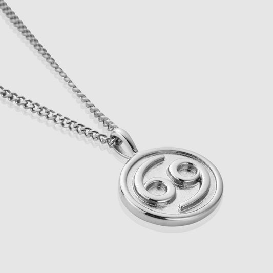 Silver Cancer Pendant Necklace