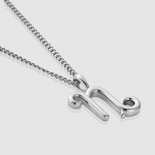 Silver Capricorn Necklace for Men